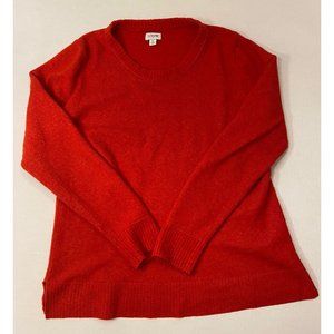 J.Crew Outlet  Women's Size Medium Red Crewneck Sweater In Extra Soft Yarn